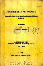 FRONTIERS IN PETROLOGY PDF电子版封面