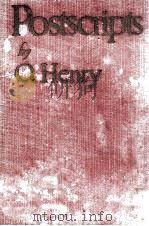 POSTSCRIPTS BY O. HENRY 1923 PDF电子版封面