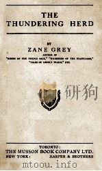 THE THUNDERING HERD 1925 PDF电子版封面 ZANE GREY