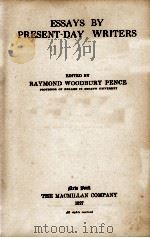 ESSAYS BY PRESENT-DAY WRITERS（1927 PDF版）