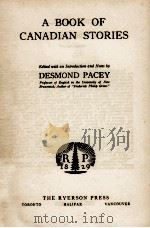 A BOOK OF CANADIAN STORIES（1947 PDF版）