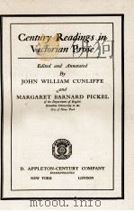 CENTURY READINGS IN VICTORIAN PROSE（1936 PDF版）