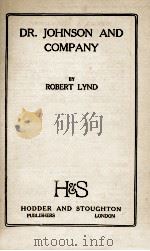 DR. JOHNSON AND COMPANY PDF电子版封面 ROBERT LYND