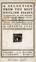 A SELECTION FROM THE BEST ENGLISH ESSAYS（1903 PDF版）