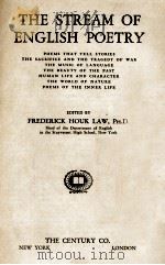 THE STREAM OF ENGLISH POETRY 1931 PDF电子版封面