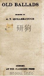 OLD BALLADS PDF电子版封面 A. T. QUILLER-COUCH