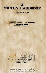 A MILTON HANDBOOK 1939 PDF电子版封面