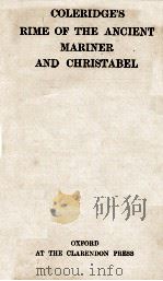 COLERIDGE'S RIME OF THE ANCIENT MARINER AND CHRISTABEL PDF电子版封面