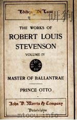 ROBERT LOUIS STEVENSON VOLUME IV（1906 PDF版）