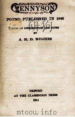 TENNYSON POEMS PUBLISHED IN 1842（1914 PDF版）