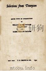 SELECTIONS FROM TENNYSON   1940  PDF电子版封面     