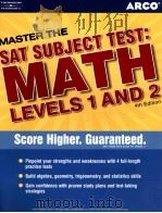 ARCO MASTER THE SAT*SUBJECT TEST:MATH LEVELS 1 AND 2 PDF电子版封面 0768923042