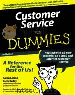 CUSTOMER SERVICE FOR DUMMIES 2ND EDITION PDF电子版封面 0764552090