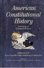 American Constitutional History PDF电子版封面