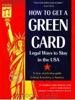 HOW TO GET A Green Card Legal Ways to Stay in the U.S.A. FOURTH EDITION PDF电子版封面 0873375319