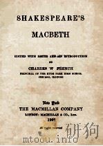 SHAKESPEARE'S MACBETH（1902 PDF版）