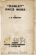 “HAMLET”ONCE MORE（1923 PDF版）