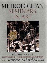 METROPOLITAN SEMINARS IN ART Portfolio 5·Composition by John Canaday PDF电子版封面