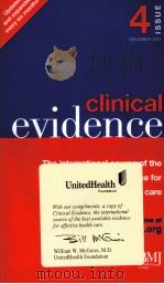 CLINICAL EVIDENCEDECEMBER 2000 4 PDF电子版封面 0727914987