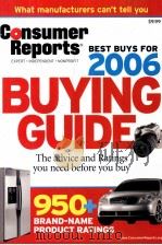 Consumer Reports BUYING GUlDE BEST BUYS FOR 2006 PDF电子版封面