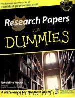 RESEARCH PAPERS FOR DUMMIES BY GERALDINE WOODS PDF电子版封面 0764554263