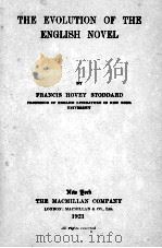 THE EVOLUTION OF THE ENGLISH NOIVEL（1923 PDF版）