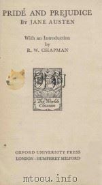 PRIDE AND PREJUDICE（1937 PDF版）