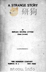 A STRANGE STORY PDF电子版封面 EDWARD BULWER LYTTON