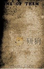 ONE OF THEM A NOVELETTE IN VERSE   1918  PDF电子版封面     
