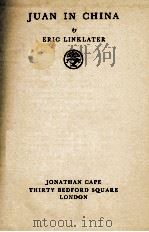 JUAN IN CHINA   1937  PDF电子版封面     