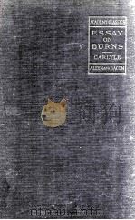 CARLYLE ESSAY ON BURNS（1922 PDF版）