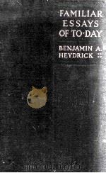 FAMILIAR ESSAYS OF TO-DAY（1930 PDF版）