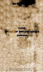 A BOOK OF ENGLISH ESSAYS (1600-1900)（1924 PDF版）