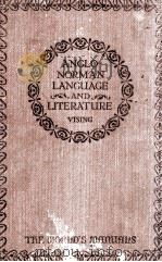 ANGLO-NORMAN LANGUAGE & LITERATURE（1923 PDF版）