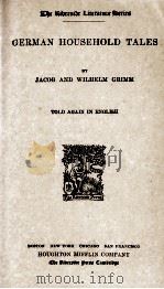 GERMAN HOUSEHOLD TALES（1897 PDF版）