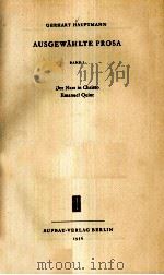 AUSGEWAHLTE PROSA BAND I 1956 PDF电子版封面