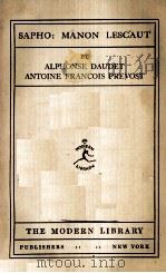 SAPHO: MANON LESCAUT（1919 PDF版）