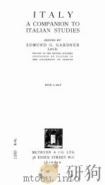 ITALY A COMPANION TO ITALIAN STUDIES（1934 PDF版）