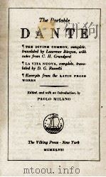 THE PORTABLE DANTE PDF电子版封面 PAOLO MILANO