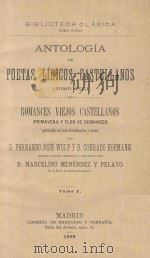 POETAS LIRICOS CASTELLANOS (TOMO VIII) 1899 PDF电子版封面