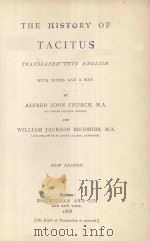 THE HISTORY OF TACITUS（1888 PDF版）