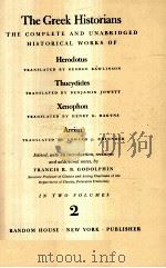THE GREEK HISTORIANS IN TWO VOLUMES 2 1942 PDF电子版封面
