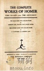 THE COMPLETE WORKS OF HOMER PDF电子版封面
