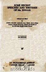 SOME RECENT SPEECHES AND WRITINGS OF MR. JINNAH 2ND EDITION（1942 PDF版）