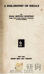 A PHILOSOPHY OF IEALS（1928 PDF版）