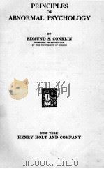 PRINCIPLES OF ABNORMAL PSYCHOLOGY（1927 PDF版）