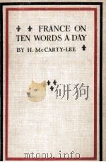 FRANCE ON TEN WORDS A DAY PDF电子版封面