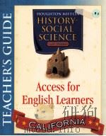 HISTORY SOCIAL SCIENCE ACCESS FOR ENGLISH LEARNERS PDF电子版封面 0618697667