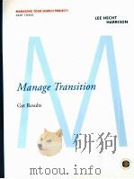 MANAGE TRANSITION GET RESULTS PDF电子版封面
