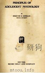 PRINCIPLES OF ADOLESCENT PSYCHOLOGY（1935 PDF版）